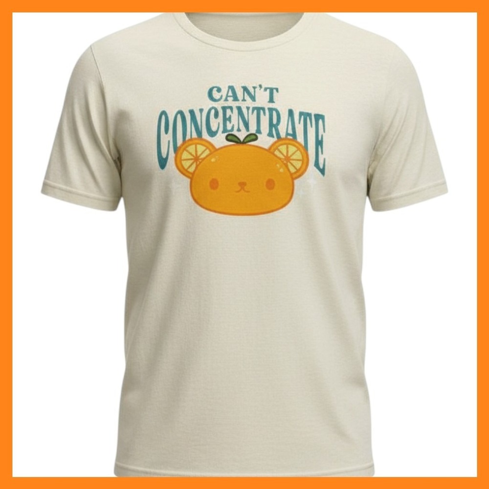 NWT Box Lunch Goodie Two Sleeves Orange Bear Peeling Feelings Tee Shirt Medium